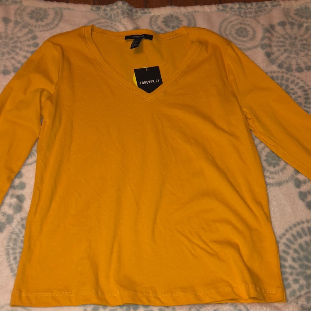Yellow long sleeve shirt